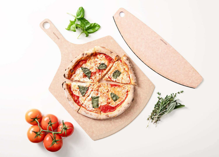 Epicurean Pizza Peel Natural with Pizza