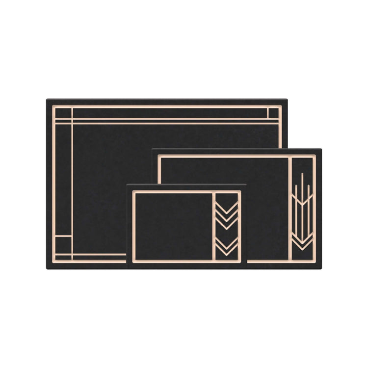 The Frank Lloyd Wright Cut & Serve Collection Boards in Small, Medium & Large Slate/Natural