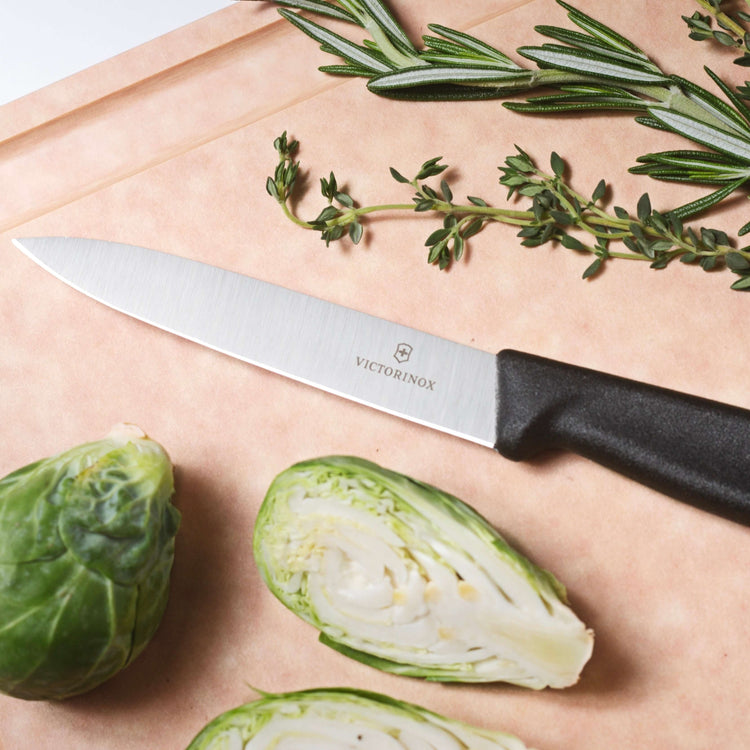 Epicurean All-in-One Cutting Board in Natural perfectly paired with a Victorinox Paring Knife