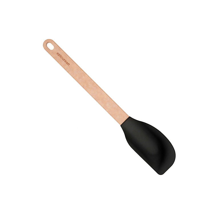 Epicurean Silicone Series Natural/Black Large Spatula Utensil on a white background