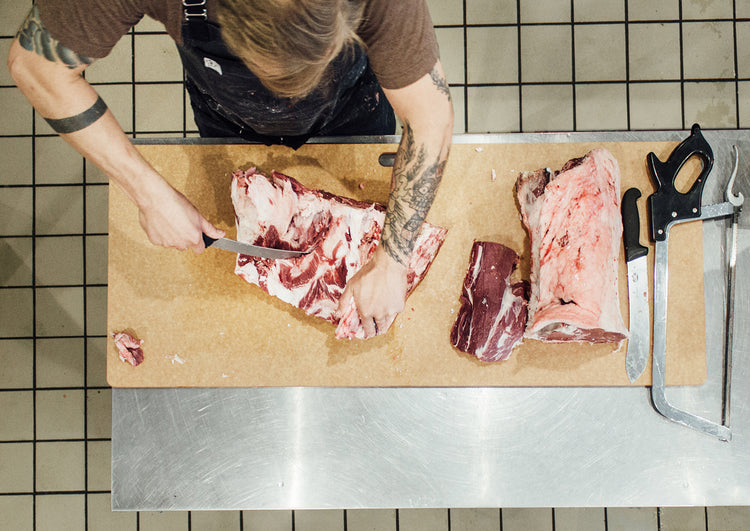 Big Game Cutting Board in a Butchers Shop